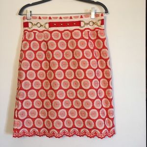 Antonio Melani Printed Scalloped Skirt